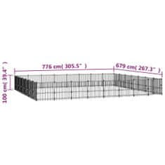 Petromila Venkovní psí kotec ocel 52,69 m²