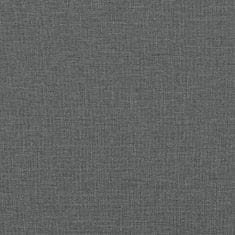 Vidaxl 2místná rozkládací pohovka polštáře podnožka tmavě šedá textil