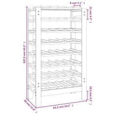 Vidaxl Regál na víno 61,5x30x107,5 cm masivní borové dřevo