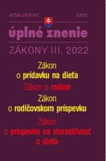 Aktualizácia III/7 2022 – Zákon o rodine, prídavky na deti