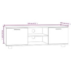 Vidaxl TV skříňka kouřový dub 120x40,5x35 cm kompozitní dřevo