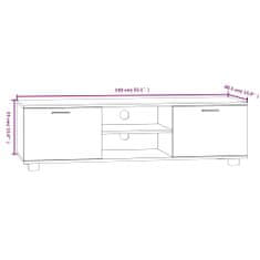 Vidaxl TV skříňka šedá sonoma 140x40,5x35 cm kompozitní dřevo