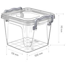 BOBIMARKET Dóza na potraviny, čtvercovy box 0,55l 