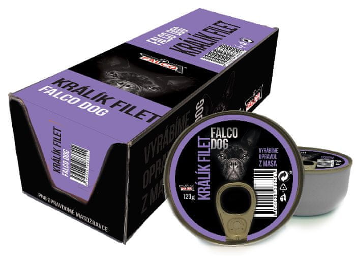 FALCO Dog králík filet 8x120 g