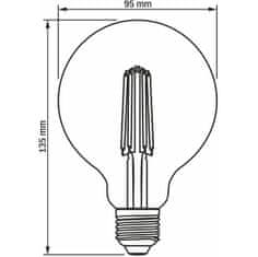 VIDEX Stmívatelná LED žárovka E27 G95 7W = 60W 806lm 4000K Neutrální bílá