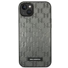 Karl Lagerfeld KLHCP14SSAKLHPG hard silikonové pouzdro iPhone 14 6.1" grey Saffiano Mono Metal Logo