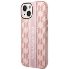 Karl Lagerfeld KLHCP14MHKLSPCP hard silikonové pouzdro iPhone 14 PLUS 6.7" pink Mono Vertical Stripe