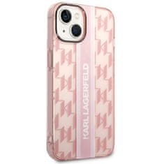 Karl Lagerfeld KLHCP14MHKLSPCP hard silikonové pouzdro iPhone 14 PLUS 6.7" pink Mono Vertical Stripe