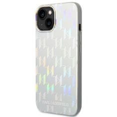 Karl Lagerfeld KLHCP14MLGMMSV3 hard silikonové pouzdro iPhone 14 PLUS 6.7" silver Monogram Iridescent