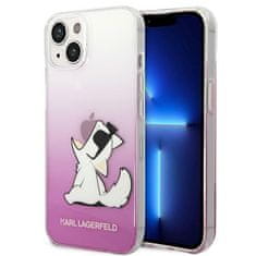 Karl Lagerfeld KLHCP14MCFNRCPI hard silikonové pouzdro iPhone 14 PLUS 6.7" pink Choupette Fun