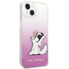 Karl Lagerfeld KLHCP14MCFNRCPI hard silikonové pouzdro iPhone 14 PLUS 6.7" pink Choupette Fun