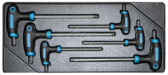 AHProfi Sada T klíčů IMBUS ve výplni dílenského vozíku, 6 dílů - VV006TI01