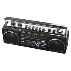 Trevi Radiomagnetofon , RR 501BT/BK, MW/FM/SW 1-2, autostop, bluetooth, mikrofon, 230 V/4xD, barva černá