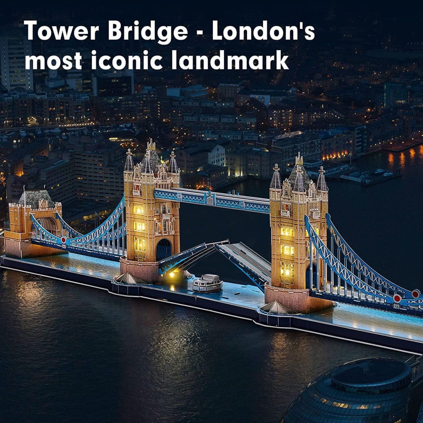 CubicFun Svítící 3D puzzle Tower Bridge 222 dílků