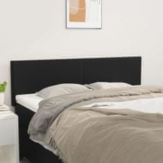 Greatstore Čela postele 2 ks černá 72 x 5 x 78/88 cm umělá kůže