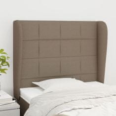 Vidaxl Čelo postele typu ušák taupe 83 x 23 x 118/128 cm textil