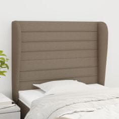 Greatstore Čelo postele typu ušák taupe 93x23x118/128 cm textil