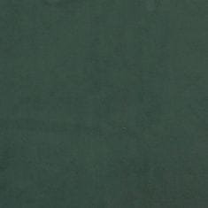 Greatstore Čelo postele typu ušák tmavě zelené 93x23x78/88 cm samet