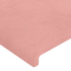Greatstore Čelo postele růžové 90x5x78/88 cm samet