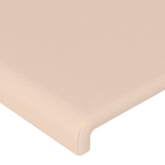 Vidaxl Čelo postele s LED cappuccino 183 x 16 x 118/128 cm umělá kůže