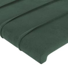 Greatstore Čelo postele typu ušák tmavě zelené 103x23x78/88 cm samet