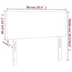 Vidaxl Čelo postele s LED černé 90x5x78/88 cm umělá kůže