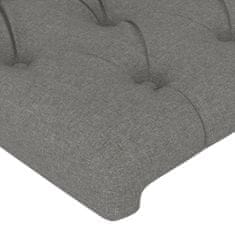 Vidaxl Čelo postele tmavě šedé 100x7x78/88 cm textil