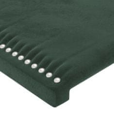 Vidaxl Čelo postele typu ušák tmavě zelené 103x23x78/88 cm samet