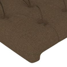 Greatstore Čelo postele typu ušák tmavě hnědé 83x23x78/88 cm textil