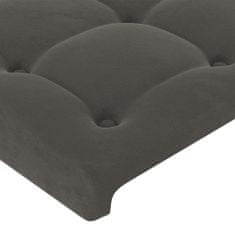 Greatstore Čelo postele typu ušák tmavě šedé 103x16x78/88 cm samet