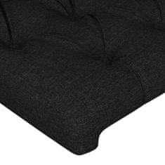 Greatstore Rám postele s čelem černý 90x190 cm textil