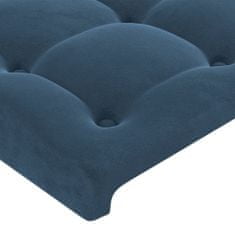 Greatstore Čelo postele typu ušák tmavě modré 103x23x78/88 cm samet