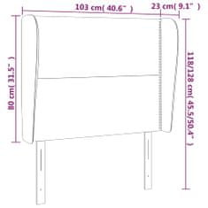 Vidaxl Čelo postele typu ušák bílé 103 x 23 x 118/128 cm umělá kůže