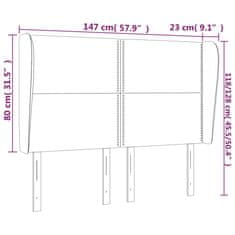 Vidaxl Čelo postele typu ušák černé 147x23x118/128 cm umělá kůže