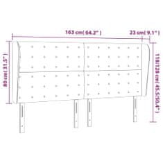 Vidaxl Čelo postele typu ušák černé 163x23x118/128 cm umělá kůže