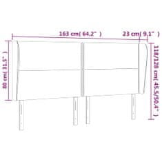 Vidaxl Čelo postele typu ušák bílá 163x23x118/128 cm umělá kůže