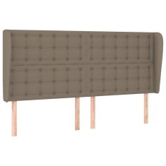 Greatstore Čelo postele typu ušák taupe 203x23x118/128 cm textil