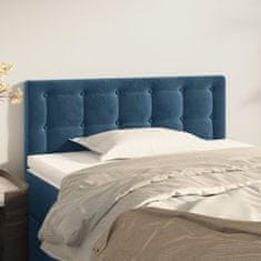 Greatstore Čelo postele tmavě modré 100x5x78/88 cm samet