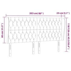 Vidaxl Čelo postele typu ušák černé 203x23x118/128 cm textil