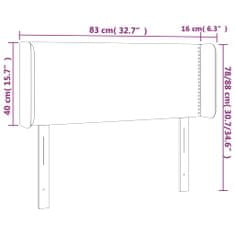 Greatstore Čelo postele typu ušák černé 83 x 16 x 78/88 cm umělá kůže