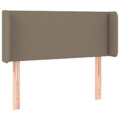 Greatstore Čelo postele s LED taupe 83 x 16 x 78/88 cm textil