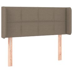 Greatstore Čelo postele s LED taupe 83 x 16 x 78/88 cm textil