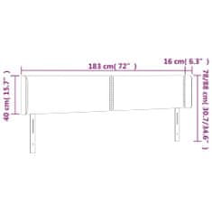 Vidaxl Čelo postele typu ušák bílá 183x16x78/88 cm umělá kůže