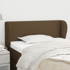 Greatstore Čelo postele typu ušák tmavě hnědé 93x23x78/88 cm textil