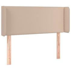 Greatstore Čelo postele s LED cappuccino 83 x 16 x 78/88 cm umělá kůže