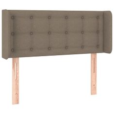 Greatstore Čelo postele s LED taupe 83 x 16 x 78/88 cm textil