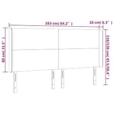 Vidaxl Čelo postele typu ušák bílé 163x16x118/128 cm umělá kůže