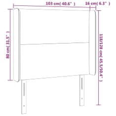 Vidaxl Čelo postele typu ušák bílé 103x16x118/128 cm umělá kůže