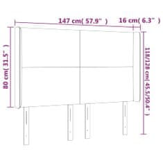 Vidaxl Čelo postele typu ušák bílé 147x16x118/128 cm umělá kůže