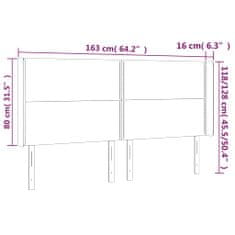 Vidaxl Čelo postele typu ušák černé 163x16x118/128 cm umělá kůže